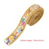 1pcs Hotfix Crystal Rhinestone Chain 2 cm Width Rhinestone Applique Strips  For DIY Crafts