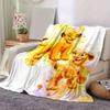 1PC Seasonal Universal Lion King Simba and Nala Throw Blanket - Perfect for Home Decor, Birthday Gift, Soft Flannel Throw Blanket - Versatil