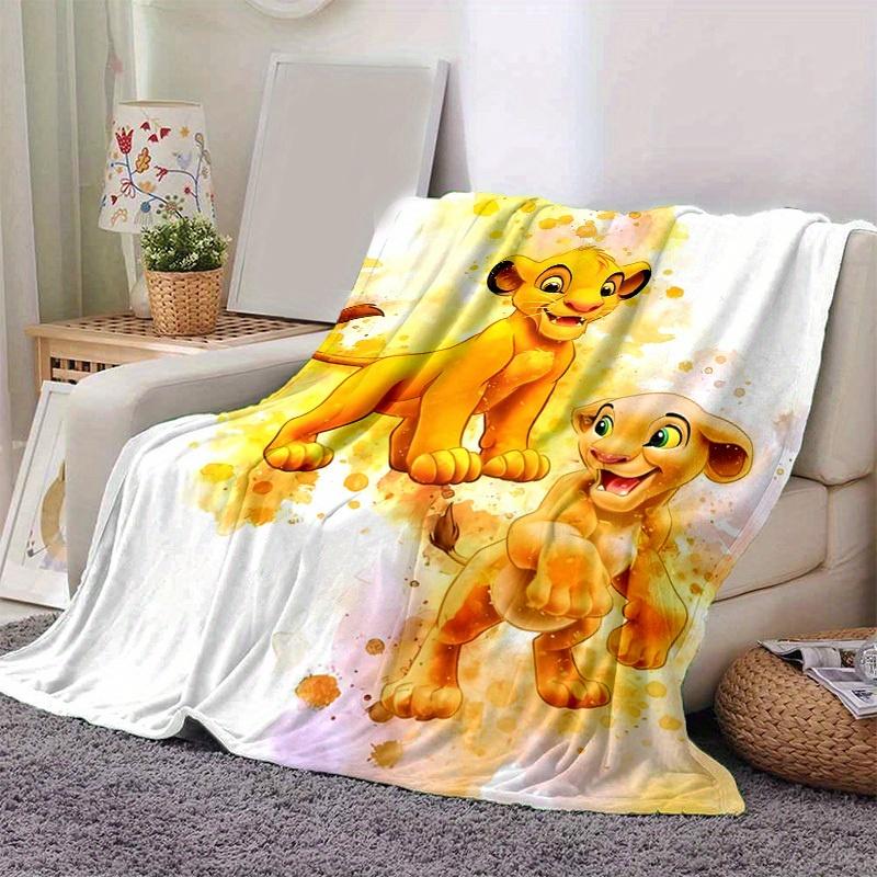 1PC Seasonal Universal Lion King Simba and Nala Throw Blanket - Perfect for Home Decor, Birthday Gift, Soft Flannel Throw Blanket - Versatil