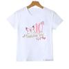 Kawaii Girls TShirt Funny Birthday Numbers 110 Yeas Old Butterfly Print Tshirt Kids Birthday Party Clothing Cute Girls Clothes