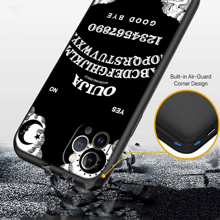 LO93 Witch Divination Tarot Moon Soft Shell Phone Case for iPhone 16 15 14 13 12 Pro Max Plus Mini