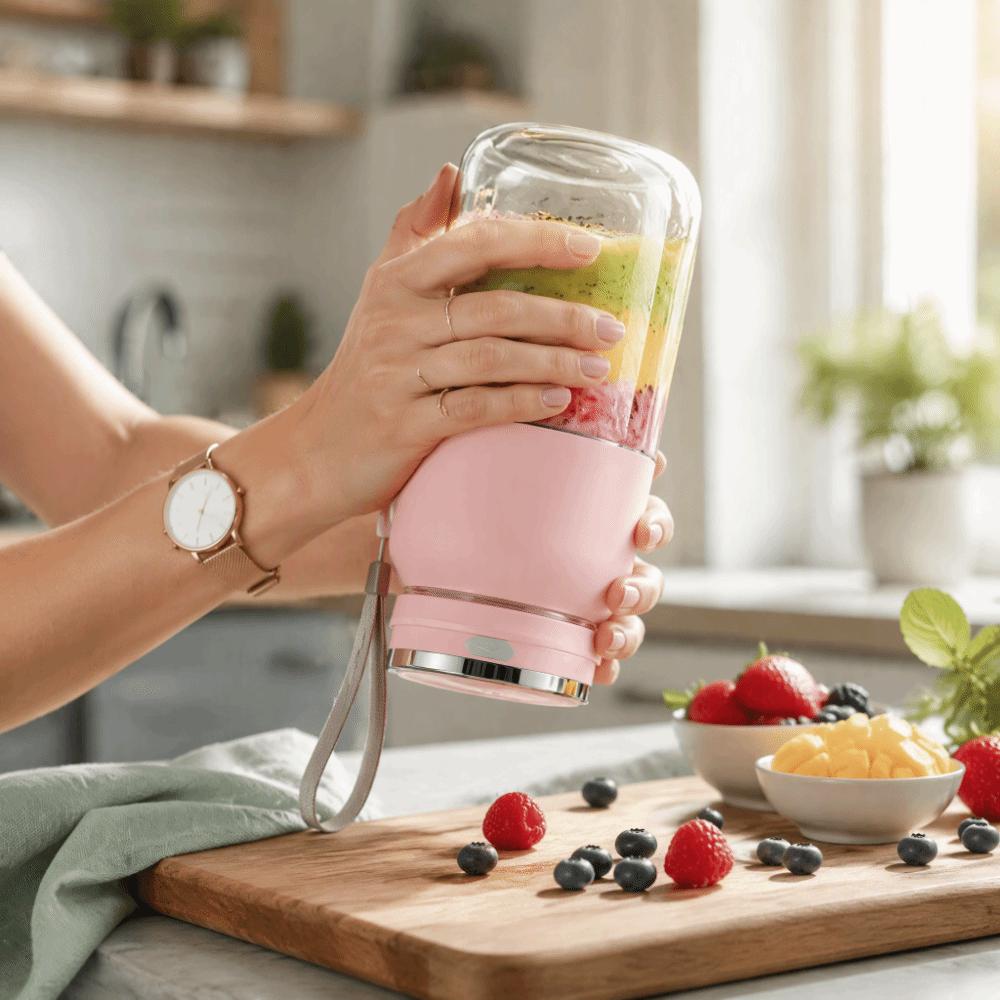 800ml Capacity Portable Electric Juicer Cup USB Rechargeable Blender Outdoor Activities