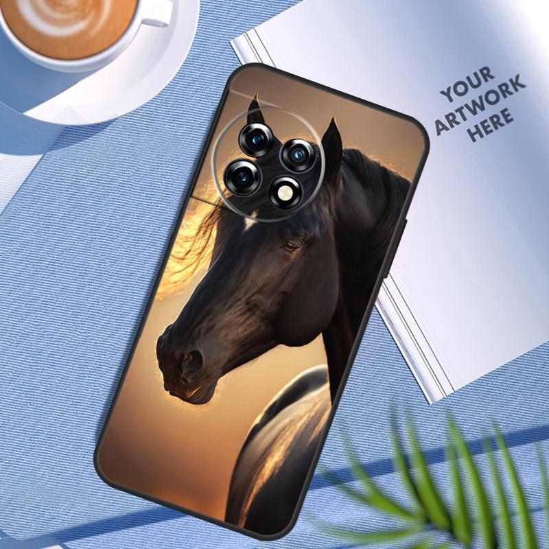 Красивый Чехол Черная Лошадь Для OnePlus Nord 5 CE 4 3 2 Lite N20 N30 OnePlus 15 13 12 11 9 10 Pro 12R 13T 13R Чехол