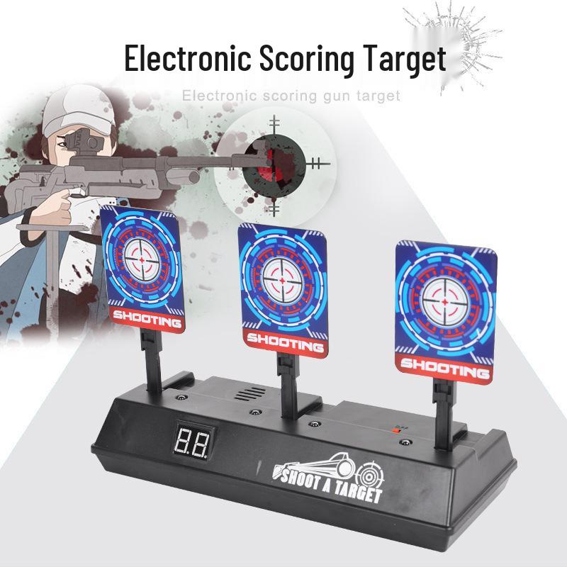 Electronic Auto-Reset Scoring Target for Battle and Practice with Soft Bullets