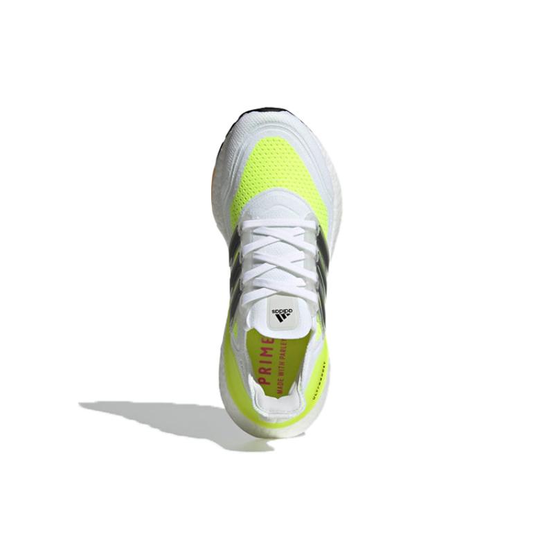 adidas Женские кроссовки Ultra Boost 21 Белые/Солнечно-зеленые FY0401