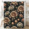 Unique floral shower curtain featuring roses perfect for adding a touch of elegance to any bathroom decor Made from high-qualit