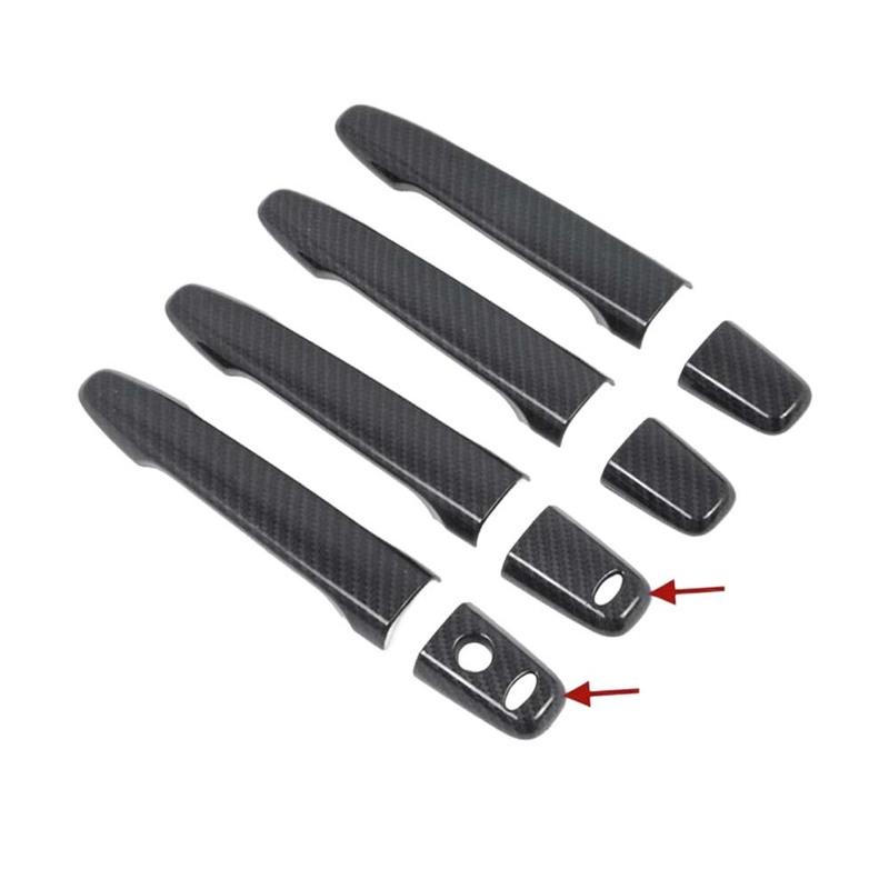Carbon Fiber Stickers Door Handle Cover For Mitsubishi Lancer Evolution X EVO 2008-2017 Cars Accessories Styling Modify A Car