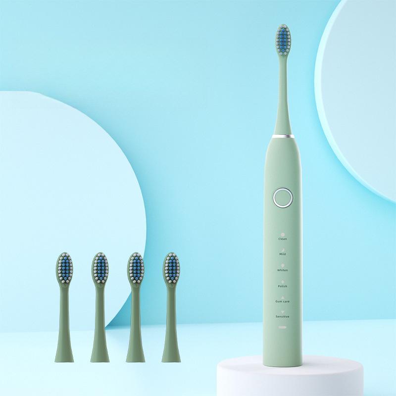 Новая электрическая зубная щетка, перезаряжаемая для мужчин и женщин, для взрослых, мягкая щетина, водонепроницаемая, звуковая вибрация, бытовая зубная щетка для пар