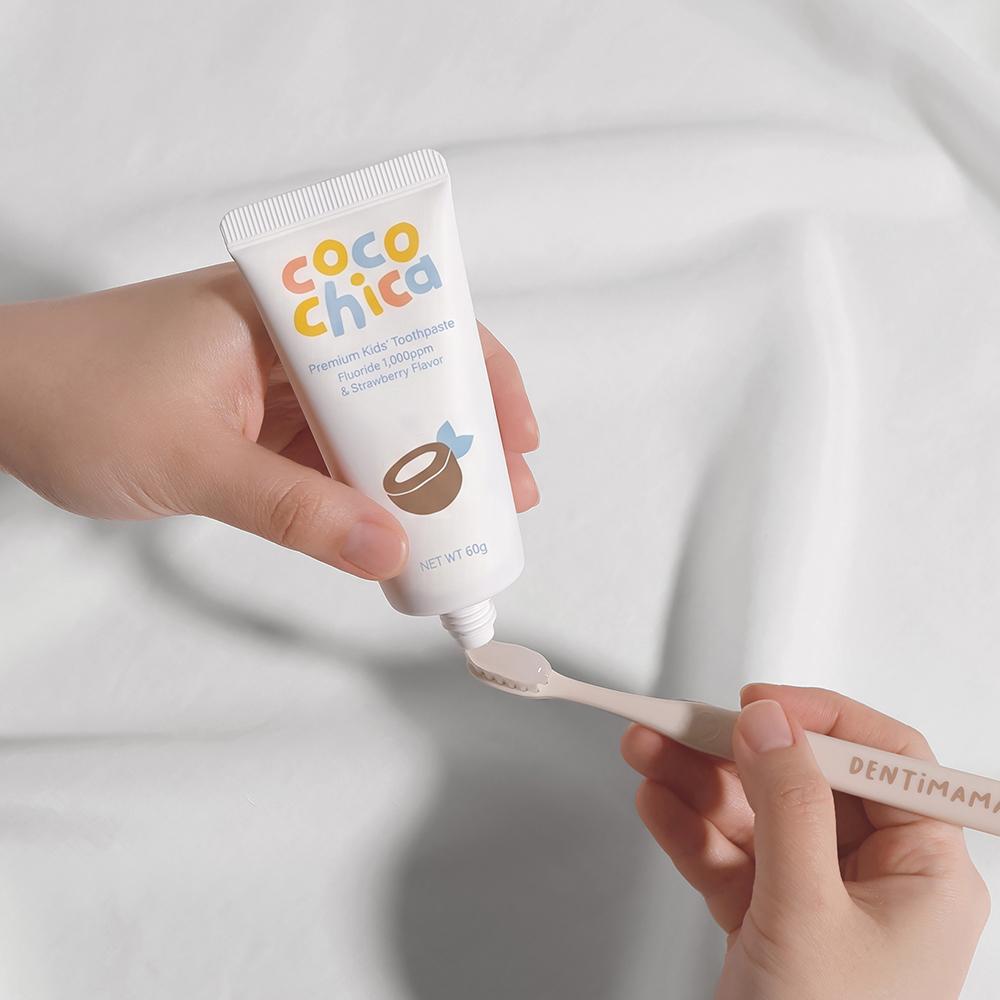 Dentimama Coco Chika Неострая фторированная зубная паста для детей