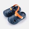 Kids Open-Toe Slide Sandals With Toe Cover Soft Sole Non-Slip Beach Shoes Boys Girls