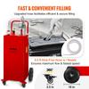 Fuel Caddy, 35 Gallon, Gas Storage Tank on 4 Wheels, with Manuel Transfer Pump, Gasoline Diesel Fuel Container for Cars, Lawn Mowers, ATVs, Boats,