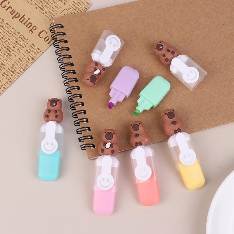 Канцелярские маркеры с героями мультфильмов большой емкости для студентов цветные флуоресцентные маркеры в подарок