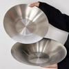 Deepened Design Stainless Steel Plates Gold Silver Color Noodles Bowl  Tableware For Dining