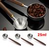 Прочная мерная ложка для кофе из нержавеющей стали 304, ложка для разных зерен, ручка из орехового дерева, ложка для мороженого, принадлежности для выпечки