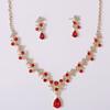 Vintage Bridal Jewelry Set Flower Necklace Set New Flower Choker Necklace Set  Women