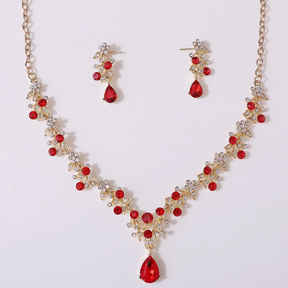 Vintage Bridal Jewelry Set Flower Necklace Set New Flower Choker Necklace Set Women
