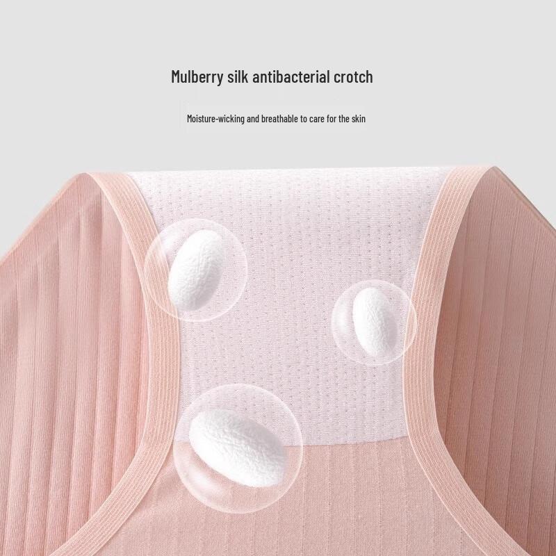 Nanjiren Women's Antibacterial Pure Cotton Seamless Breathable Panties (3-Pack)