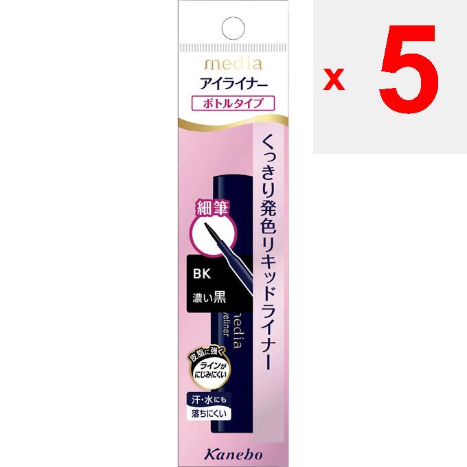 Kanebo Средства массовой информации Подводка для глаз A Темно-черный BK Макияж глаз Подводка для глаз Применение] - Наносите краску, регулируя количество жидкости в горлышке флакона. Макияж глаз E
