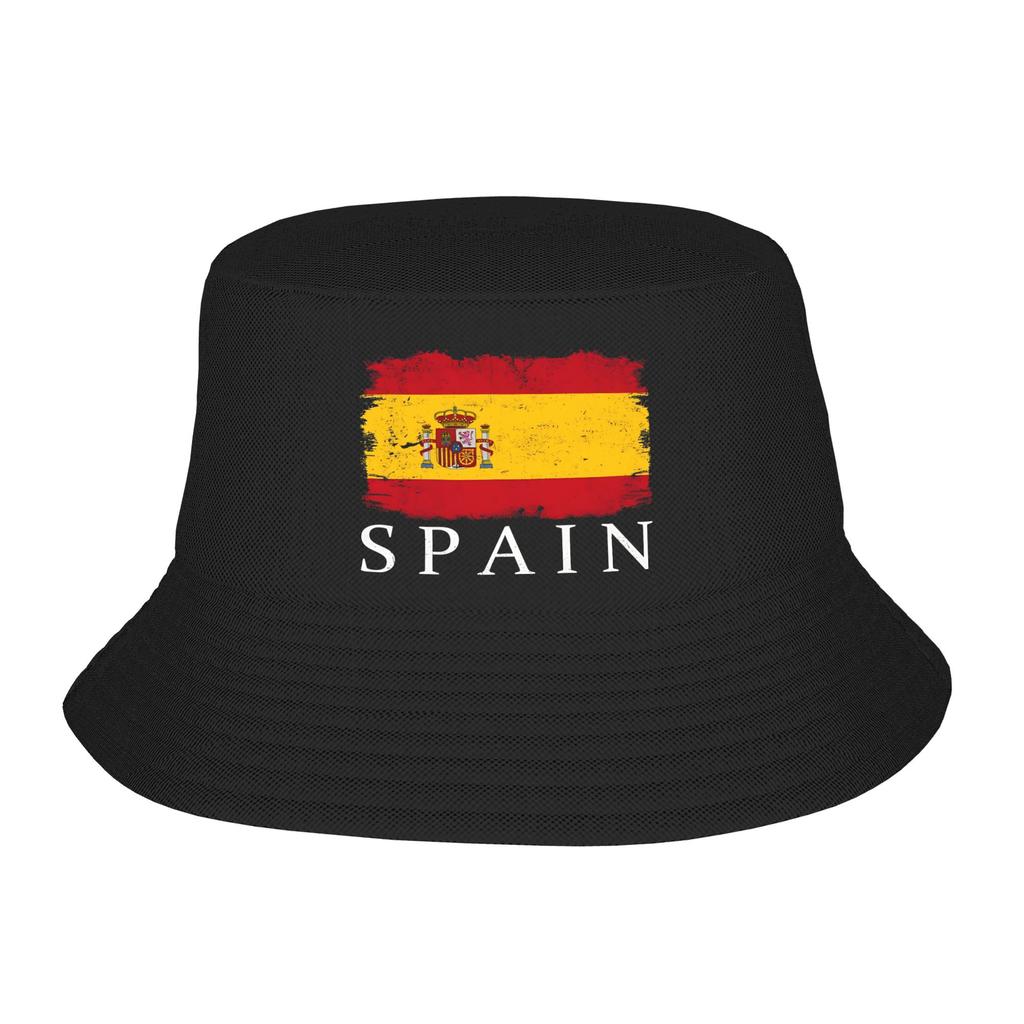 Couple Spain Spanish Flag  Bucket Hat  Breathable FisherUnisex Hats Summer Korean Vacation Caps Hawaii Graphic Visor Hat