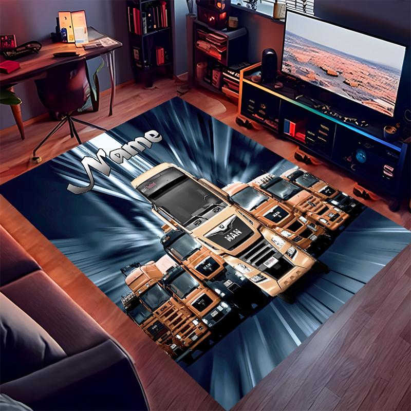 Custom personalization MAN TGX Print Area Rug - Soft, Washable Non-Slip Indoor Mat,Living Room,Home&Office Decorative Rug