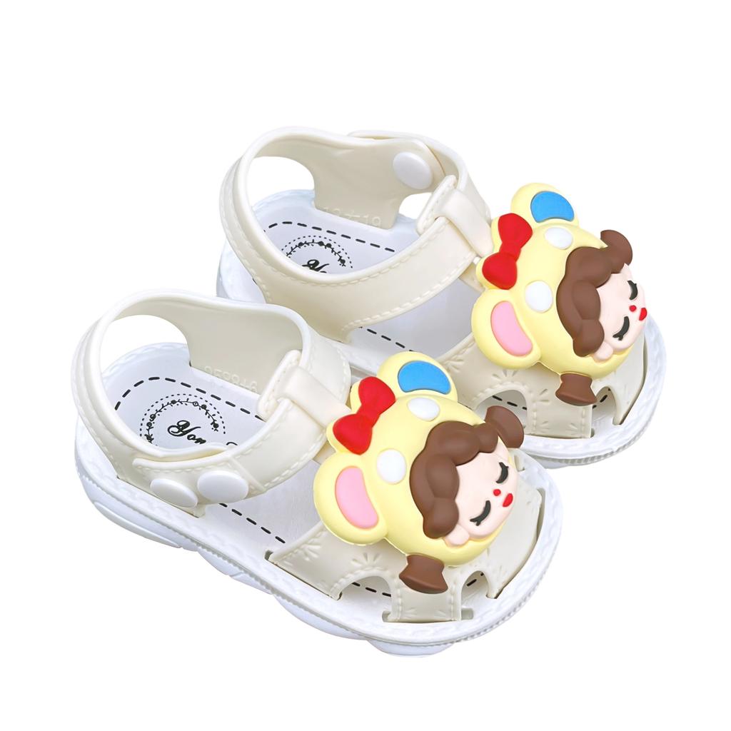 New Summer Baby Walking Shoes for Girls, Soft Sole, Non-Slip, Closed-Toe, Infant and Toddler Sandals