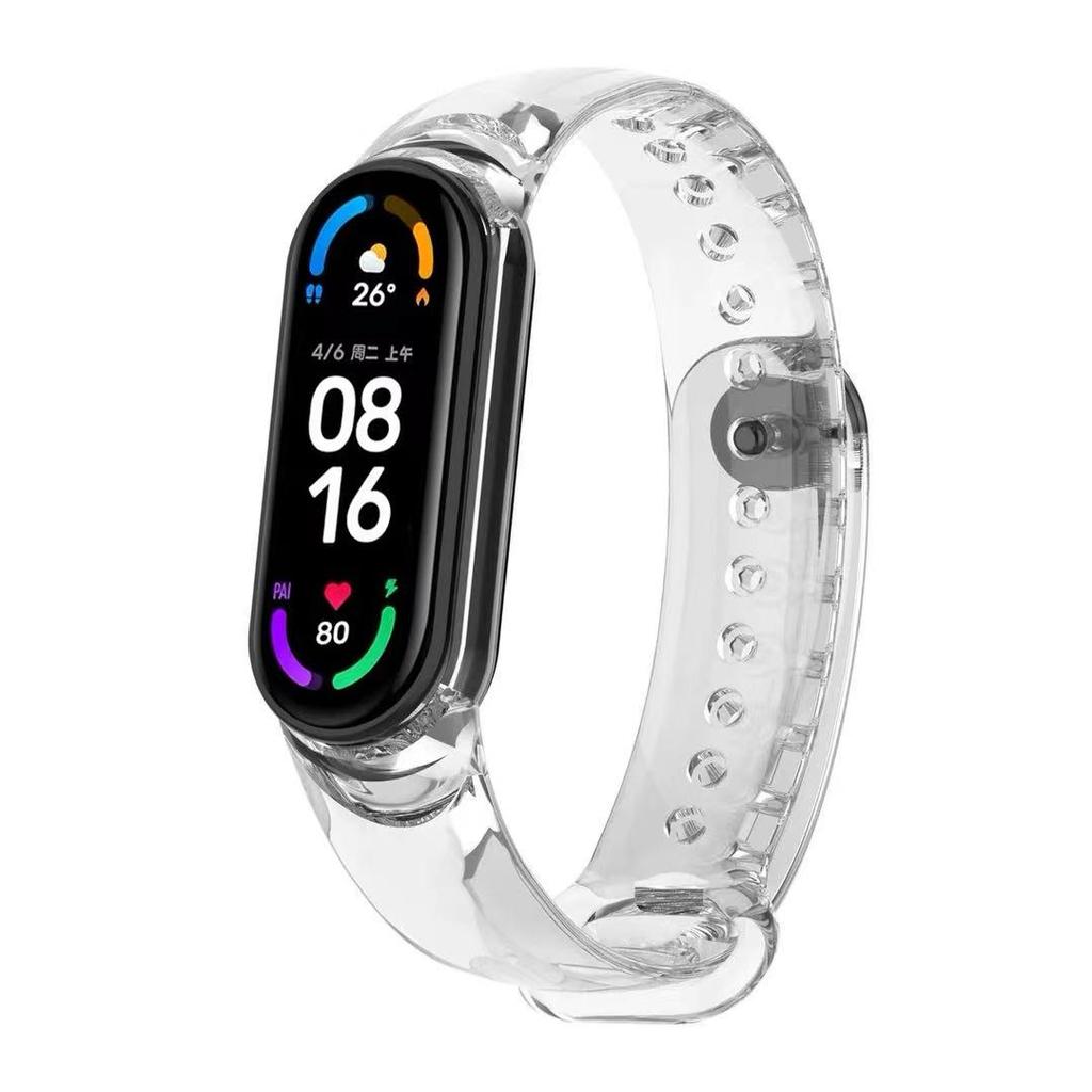 Ремешок для Xiaomi Mi Band 6 5 4 3 Браслет со сменой цвета для Mi Band5 ТПУ Анти-пот Браслет на запястье для Miband Замена ремешка Ремешки для часов 8 9 10 Браслет