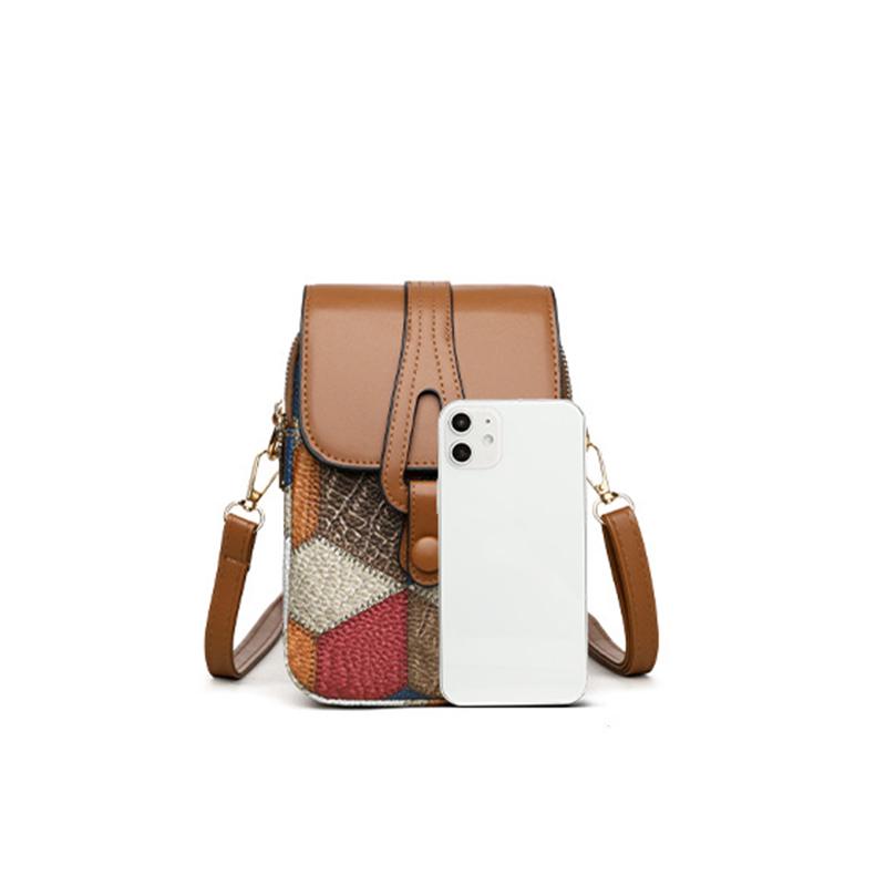 Новая Модная Многофункциональная Легкая Принтованная Сумка Через Плечо Сумка для Хранения Телефона Женская Клетчатая Ретро Сумка Кроссбоди KTY