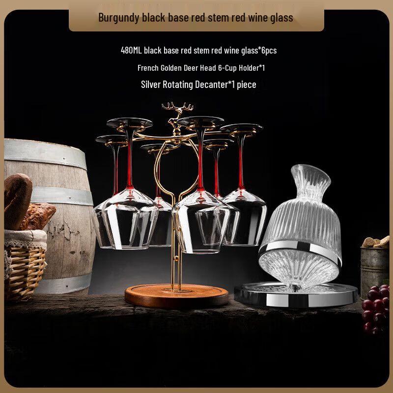 Роскошный набор хрустальных бокалов для бордового вина