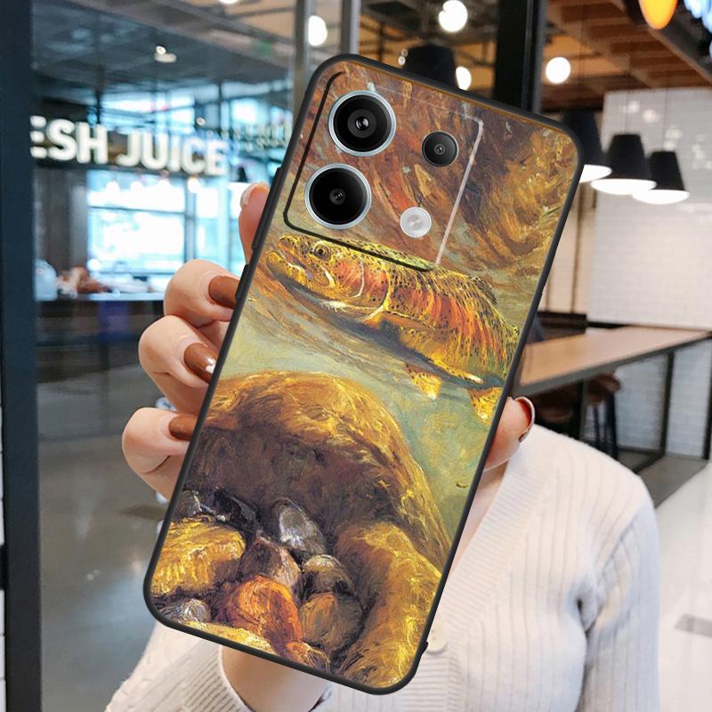 Rainbow Trout Fishing Skin Case For Xiaomi Redmi Note 13 Pro 10 11 12 14 15 Pro Plus Redmi 15C 14C 10C 12C 13C 15 Cover
