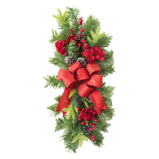 Рождественская лесенка гирлянда каплевидная отделка рождественская лестница гирлянда венок с искусственным бантом