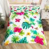 Tropical Flower Hibiscus Duvet Cover Full For Boy Girl Botanical Floral Bedding Set Rustic Romantic Boho Flowers Comforter Cover