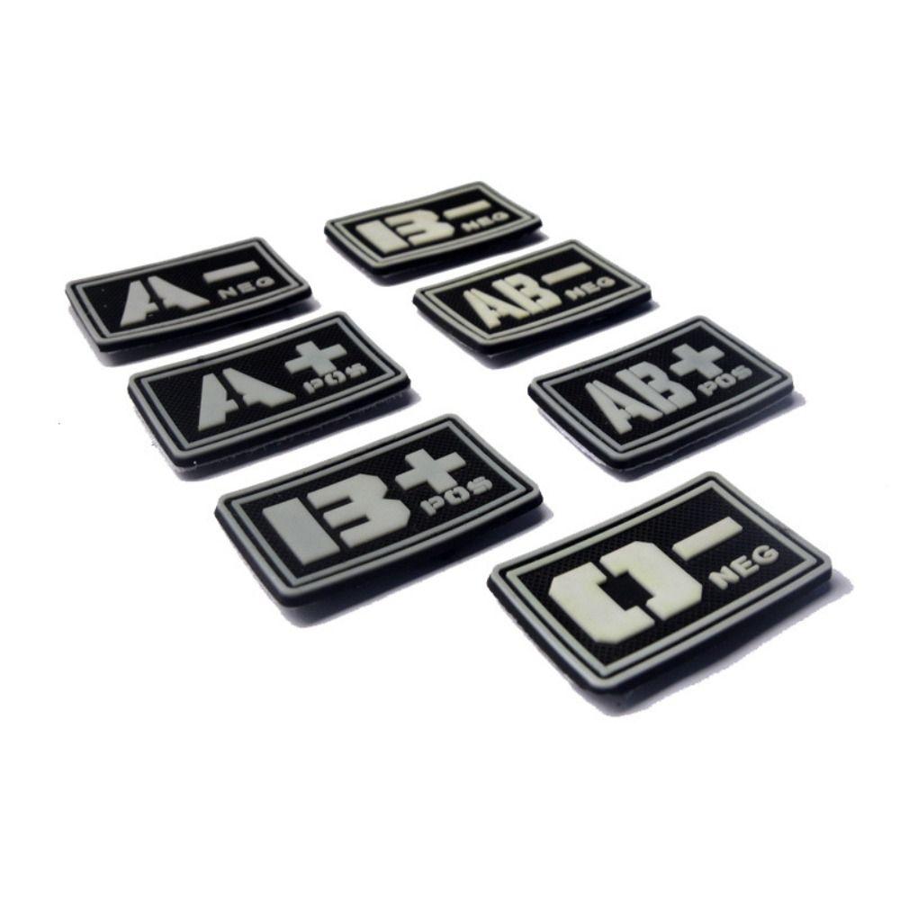 Светящийся значок группы крови, вышитая нашивка, аварийная повязка на руку, магическое кольцо-наклейка с группой крови