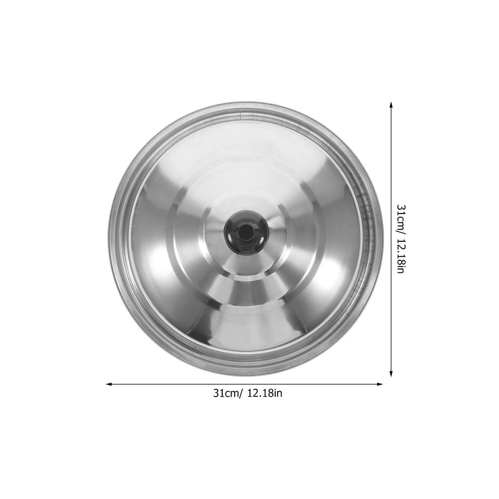 Stainless Steel Universal Thickened Pot Lid Pan Cover Cooking Kitchen Accessory for Frying Pans Cast Iron Skillets Restaurants