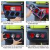 Car Tail Light Trim Decoration Cover for Suzuki Jimny 2019 2020 2021 2022 2023 Exterior Accessories, ABS Black