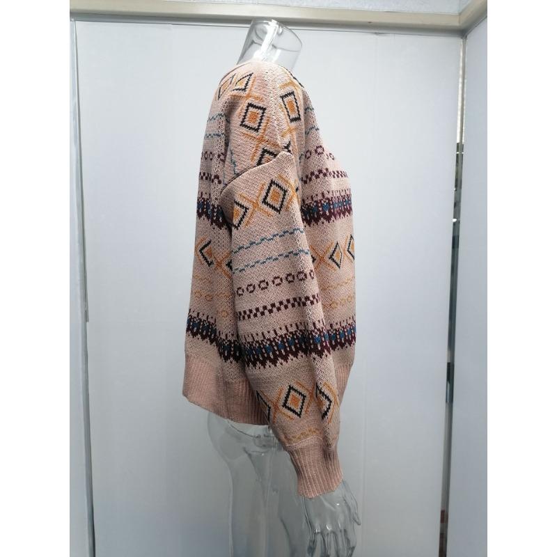 Модный зимний вязаный свитер женский большого размера свободный повседневный кардиган с V-образным вырезом свитер куртка