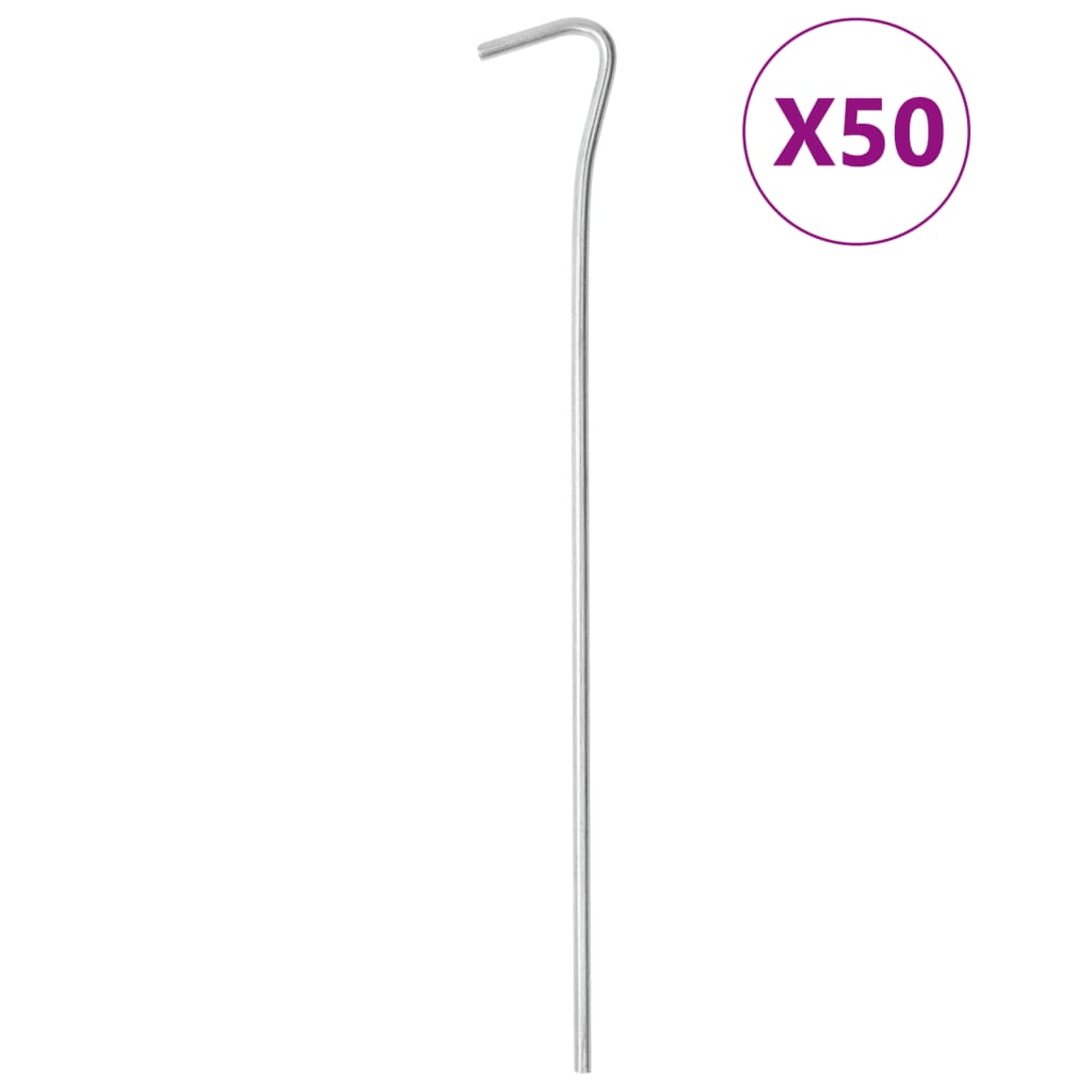 Tent Pegs 50 Pcs 23 cm Ø4 mm Galvanized Steel