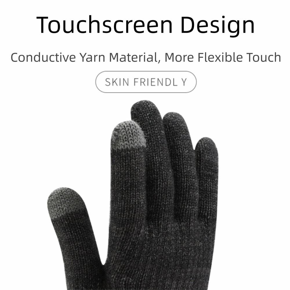 Soft Knitted Gloves Windproof Men Mittens All-Match Winter Gloves Autumn