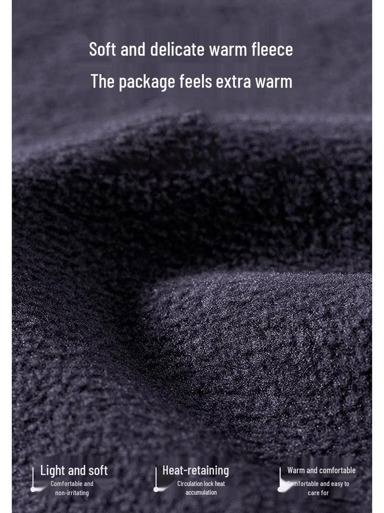 Warm Fleece Hooded Scarf & Hat for Winter Cycling and Skiing