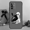 Black Cat Skull Goth Witch Case For Samsung Galaxy A13 A23 A33 A53 A73 A14 A24 A34 A54 A72 A52 A32 A12 A51 A71 A15 A25