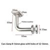 Stainless Steel Handrail Bracket Heavy Duty Rust Resistant Coating Easy to Mount for Home DIY Stair Railing Project
