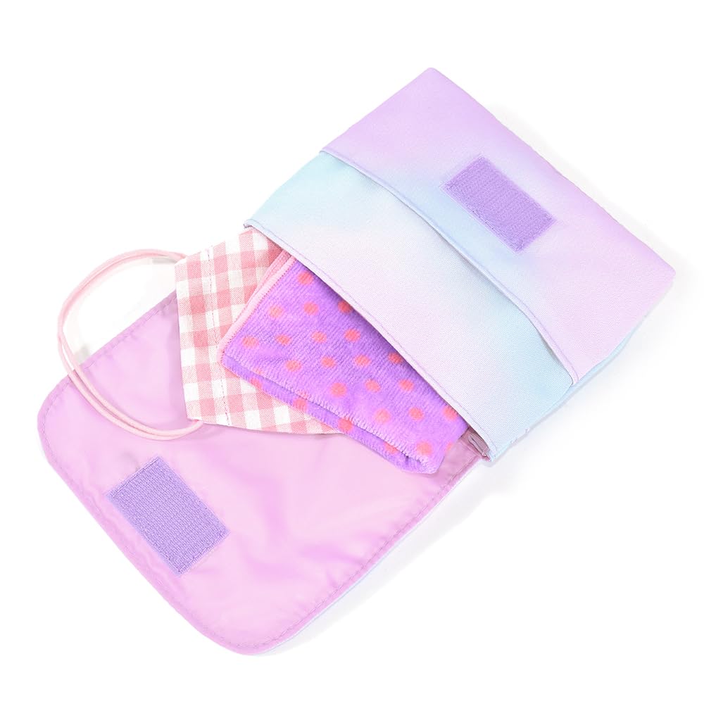 COLORFUL CANDY STYLE Portable Pocket Type Girls Clip Pocket Pouch Large Elementary School Aurora Color NN603710 [Large Type] Pocket/Attached