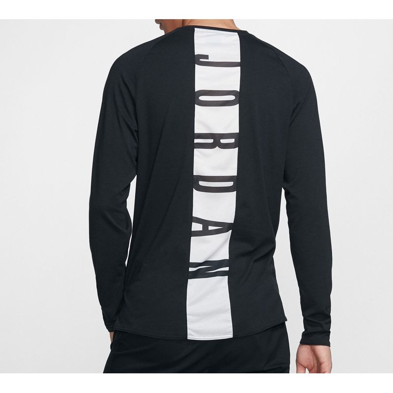 Jordan Мужская футболка с длинным рукавом и принтом на спине 25 Alpha Dri-Fit, черные 926437-010