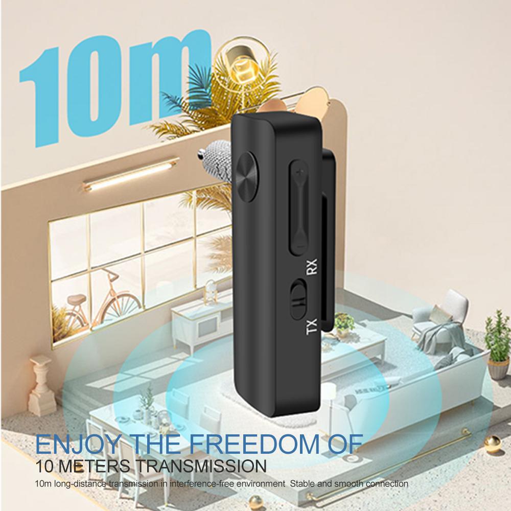 Беспроводной адаптер 2 в 1 Bluetooth 5.3 передатчик приемник 3,5 мм разъем AUX аудиоадаптер для автомобильной аудиосистемы музыка громкая связь гарнитура