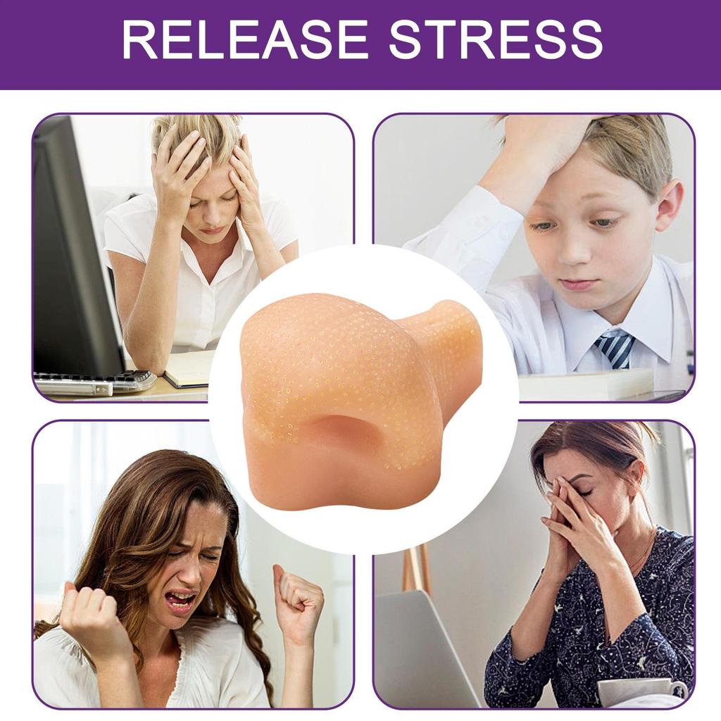 Pimple Toy 9x5x7cm Silicone Interactive Pimple Squeeze Toy Reusable Stress Reliever Nose Game for Kids Adults Classroom Desk