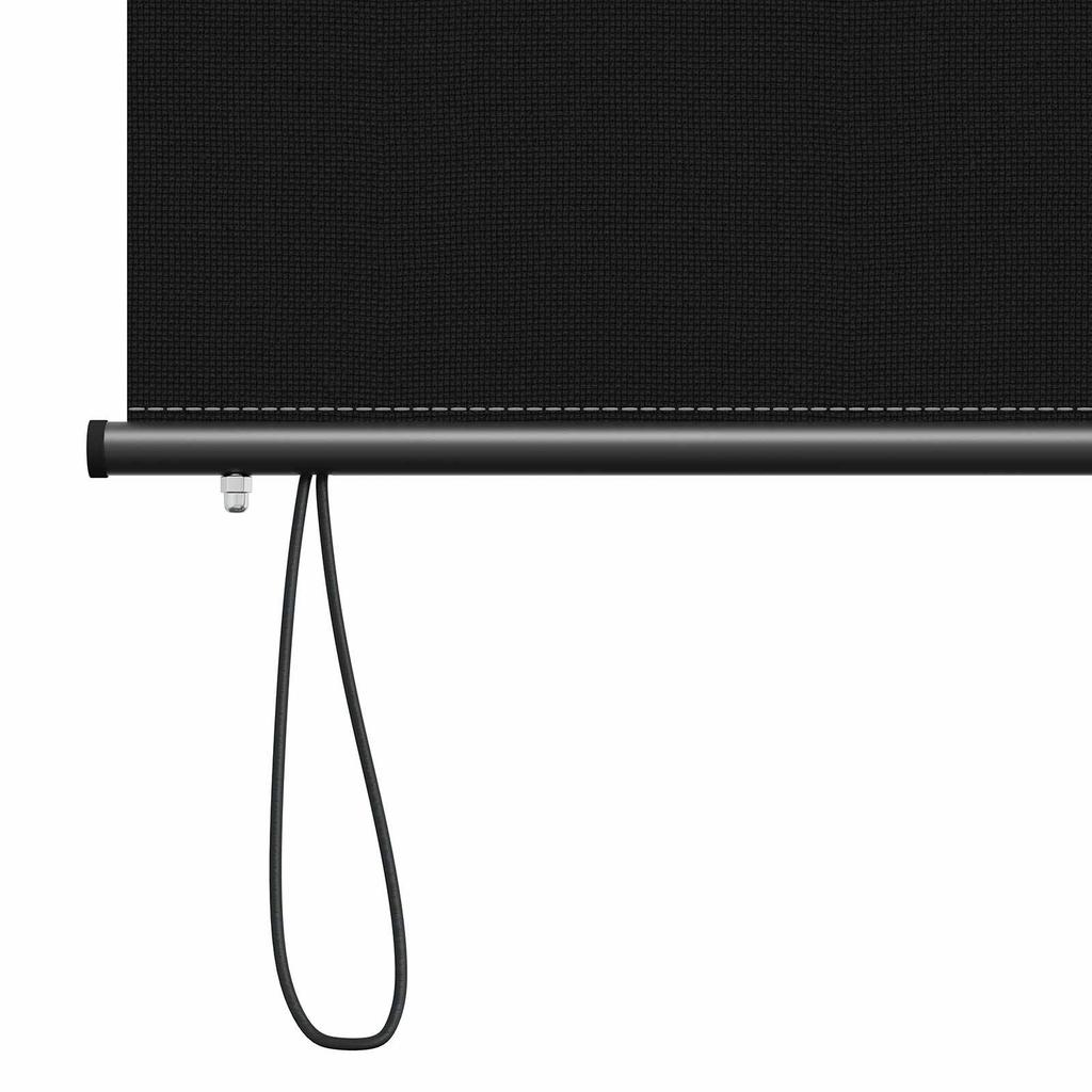 Black Outdoor Roller Blind 60 x 250 cm Fabric and Aluminum