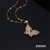 New Niche Design Retro Butterfly Micro-Inlaid Zircon Pendant Necklace Women'S Fashion Collarbone Chain
