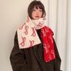 Korean Style Imitation Wool Scarf Two-sided Winter Shawl Fashion Bow Scarf  Women/Men