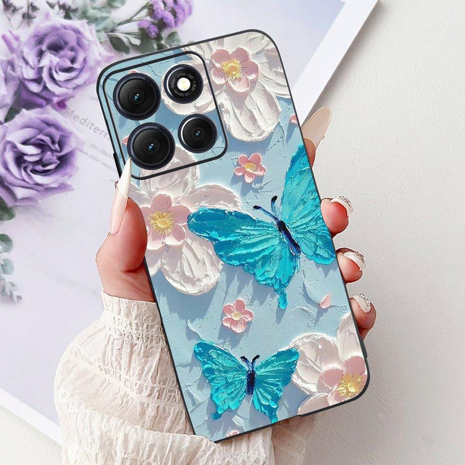 Для Motorola Moto G86 Power 5G Чехол Новый Модный Цветок Бамбук Кошка Мультфильм Мягкий Силикон Задняя Крышка Для Moto G86 Power 2025 Coque