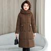 Cotton-padded Coat Long Style Over Knee Winter Clothing New Middle-aged and Elderly Women's Cotton Coat Thickened Cotton Jacket