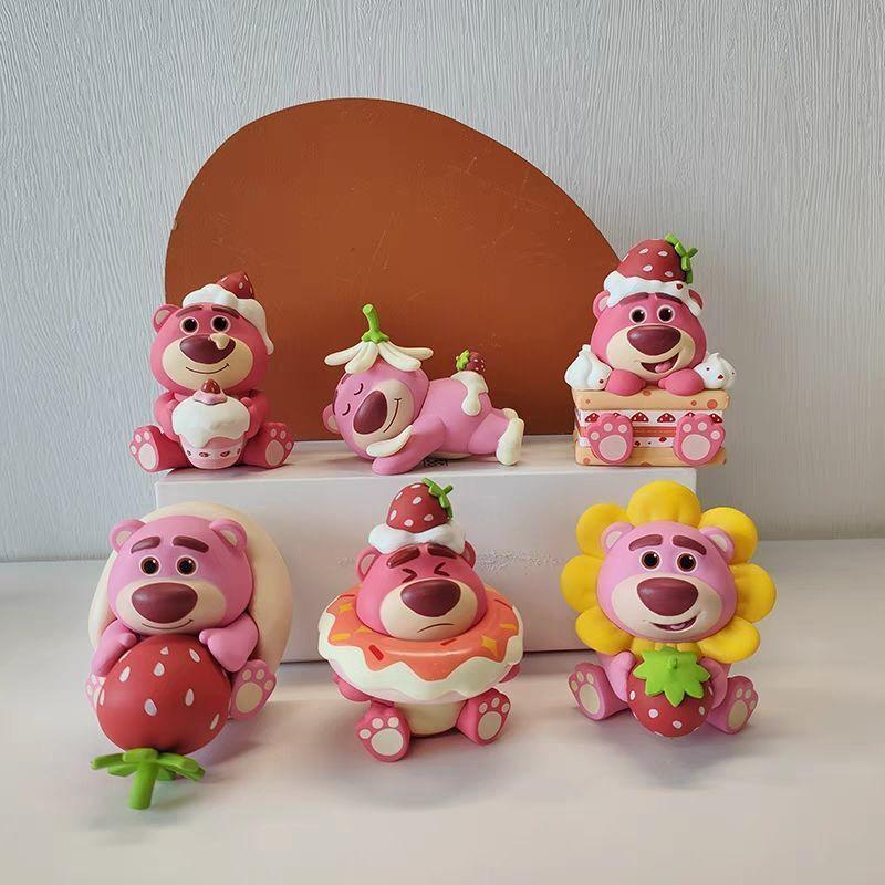 Lotso Bear Blind Box Action Figure - Cute Desktop Ornament & Cake Topper Gift Doll